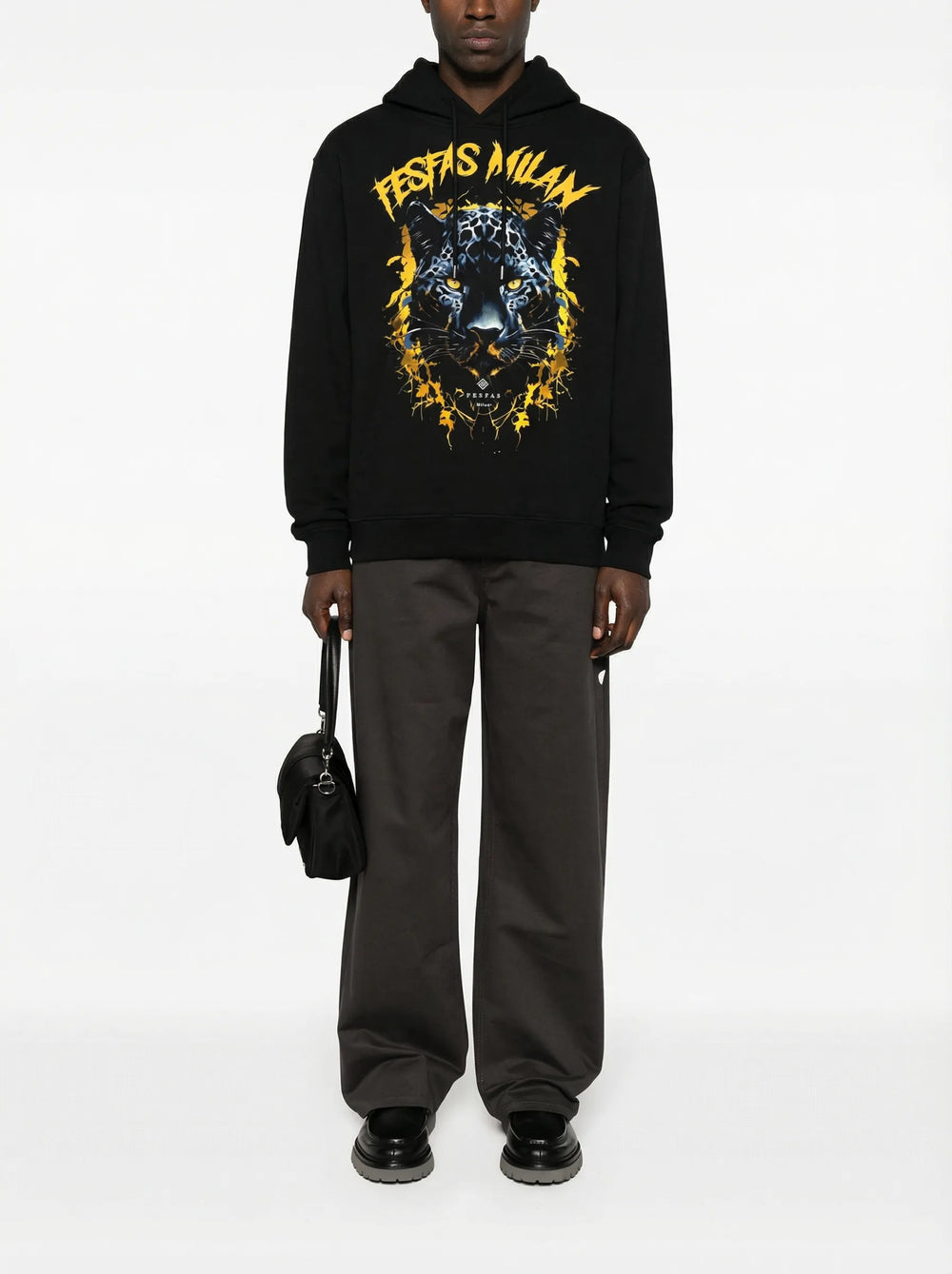 FesFas jaguar-print Hoodie | Black | Men