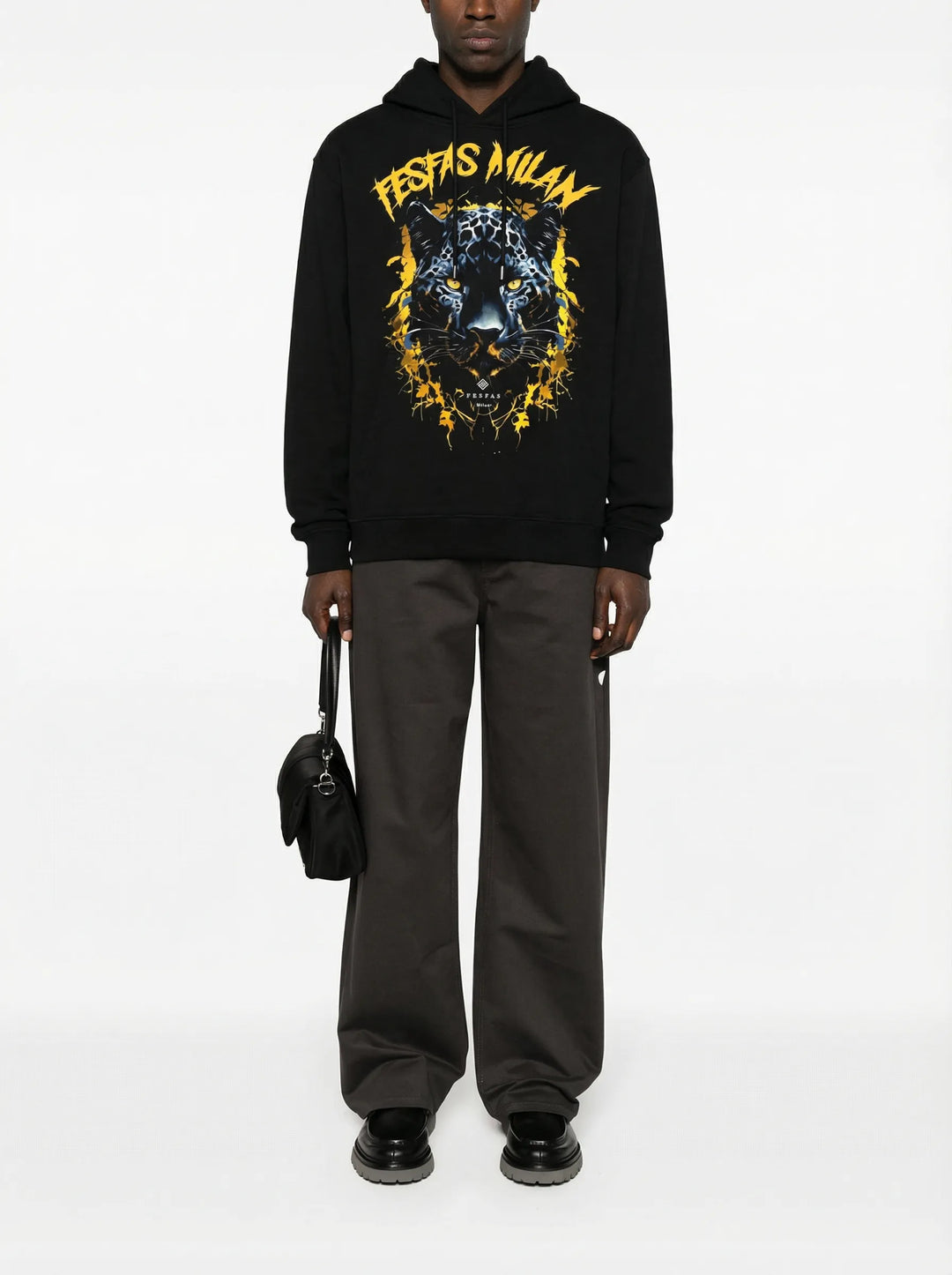 FesFas jaguar-print Hoodie | Black | Men