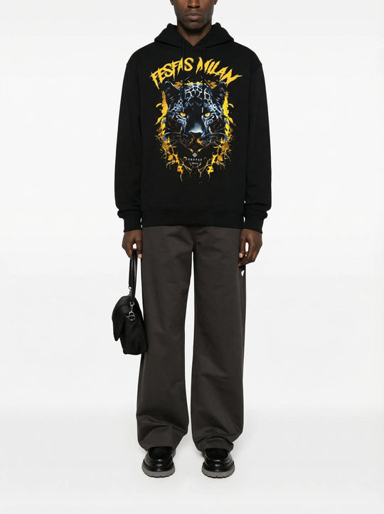 FesFas jaguar-print Hoodie | Black | Men