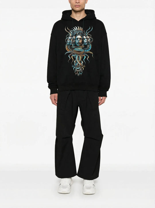 FesFas snake faces-print Hoodie | Black | Men