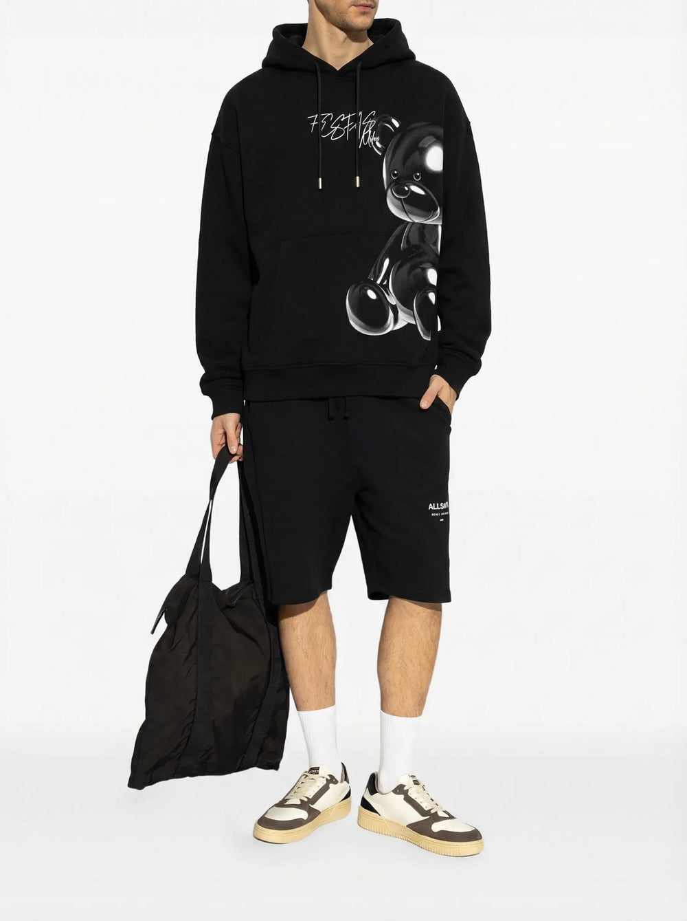 FesFas bear-print Hoodie | Black | Men