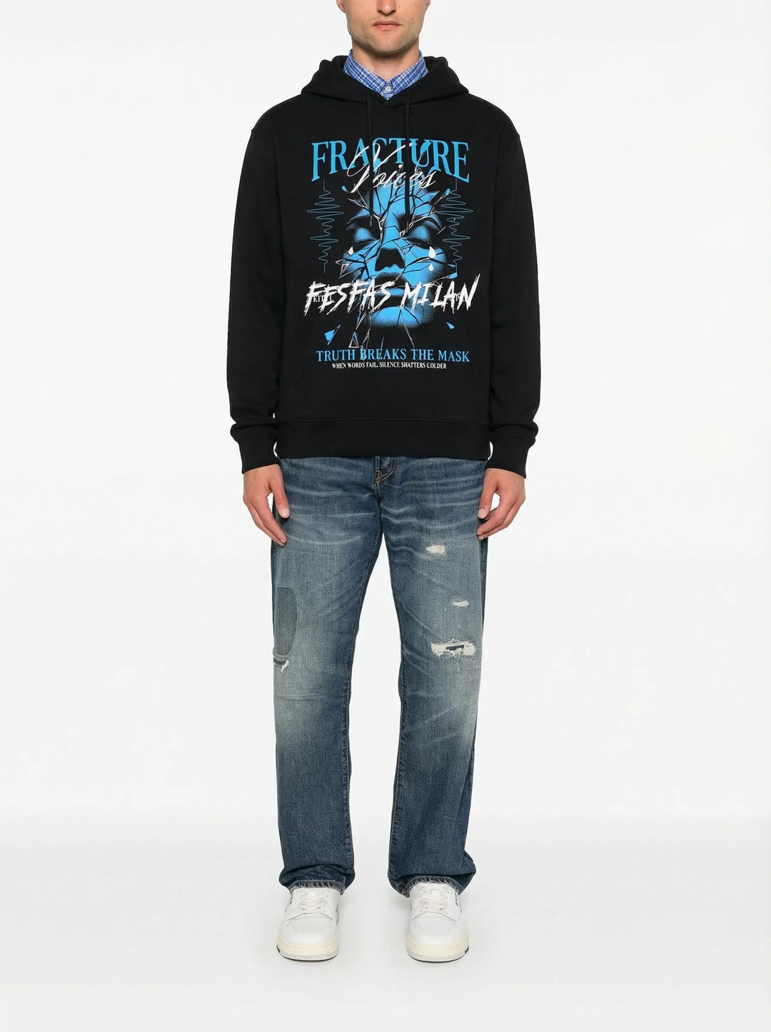 FesFas mask-print Hoodie | Black | Men