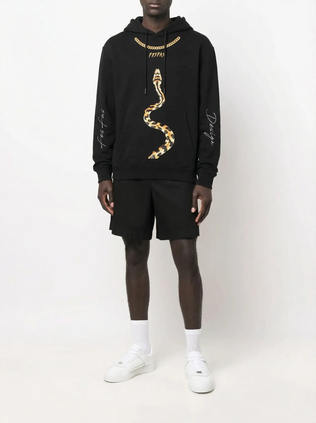 FesFas snake-print Hoodie | Black | Men