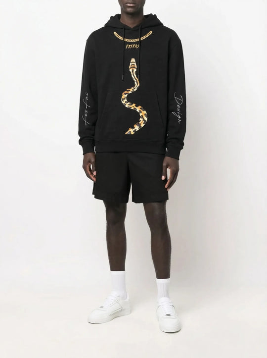 FesFas snake-print Hoodie | Black | Men