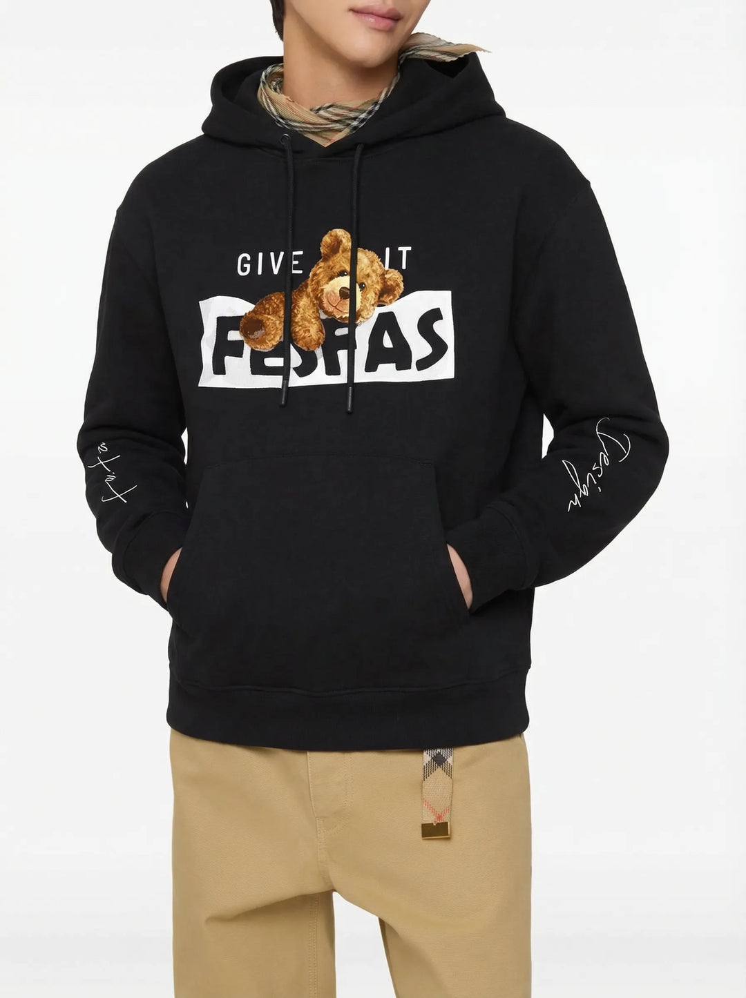 FesFas teddy bear-print Hoodie | Black | Men