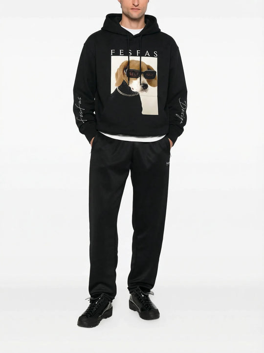 FesFas Dog selfie-print Hoodie | Black | Men