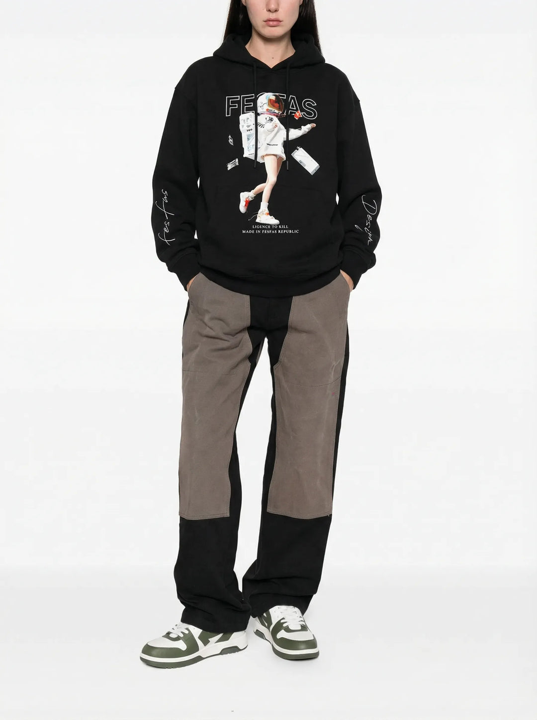FesFas Capheny-print Hoodie | Black | Men