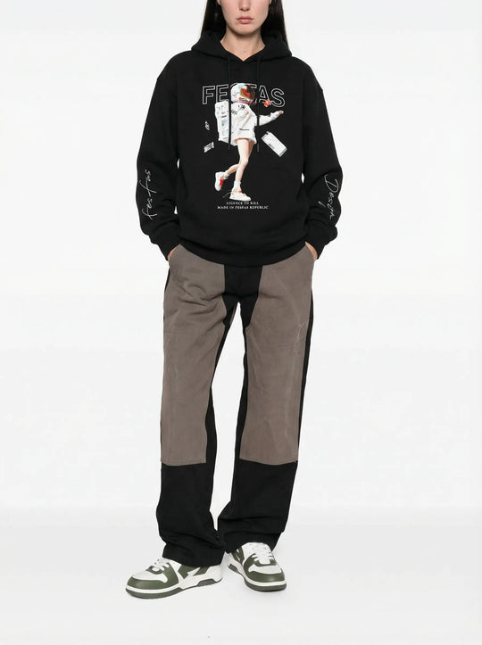 FesFas Capheny-print Hoodie | Black | Men