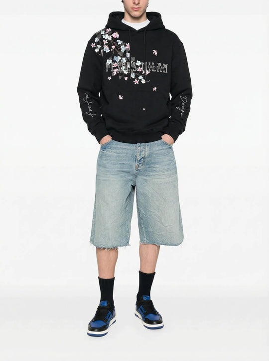 FesFas flower-print Hoodie | Black | Men