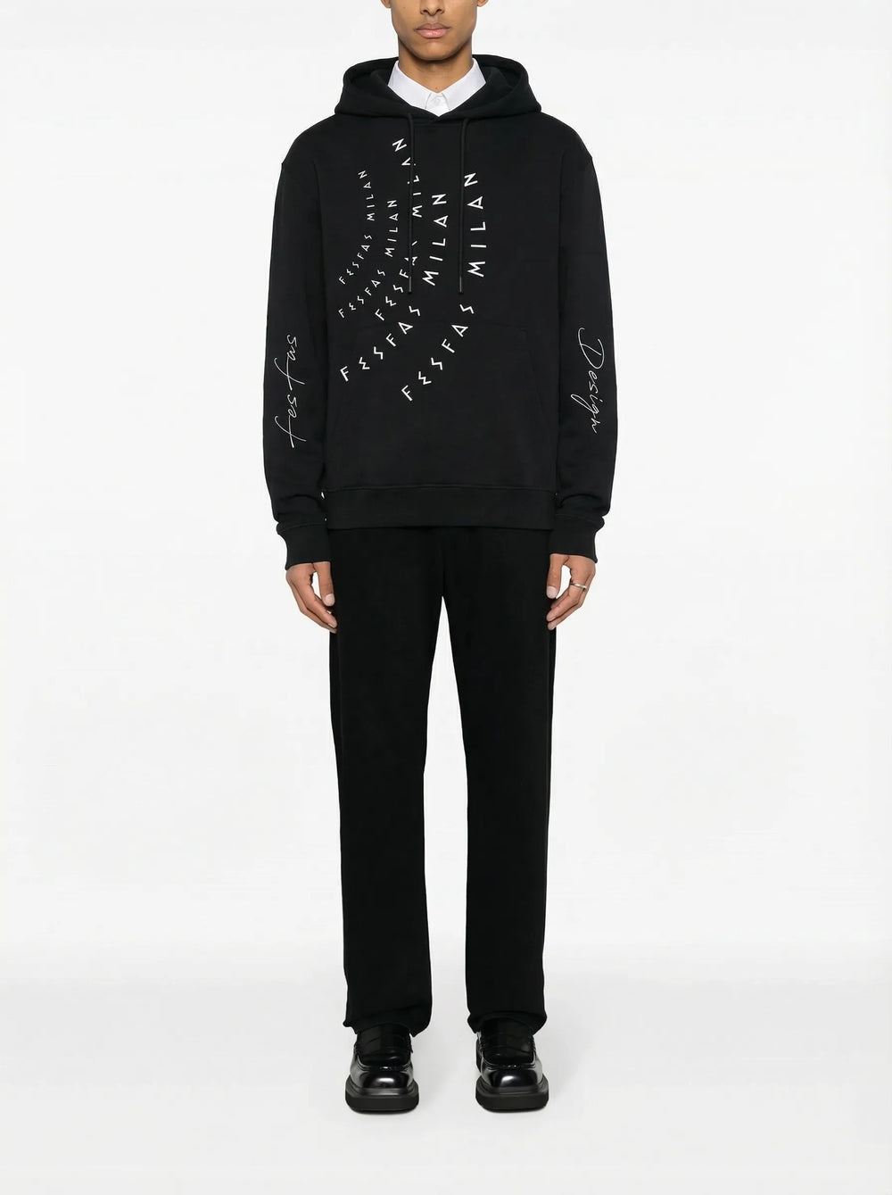 FesFas logo FesFas-print Hoodie | Black | Men