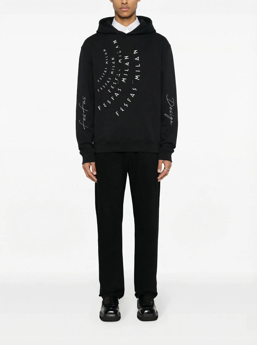 FesFas logo FesFas-print Hoodie | Black | Men