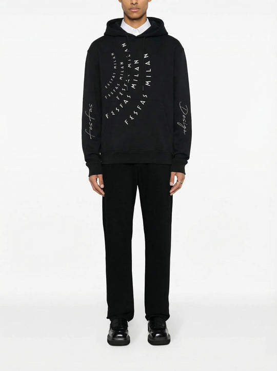 FesFas logo FesFas-print Hoodie | Black | Men