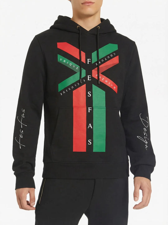 FesFas Unique Couture-print Hoodie | Black | Men
