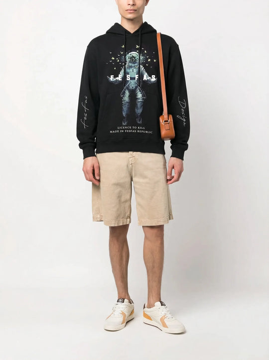 FesFas Astronaut-print Hoodie | Black | Men