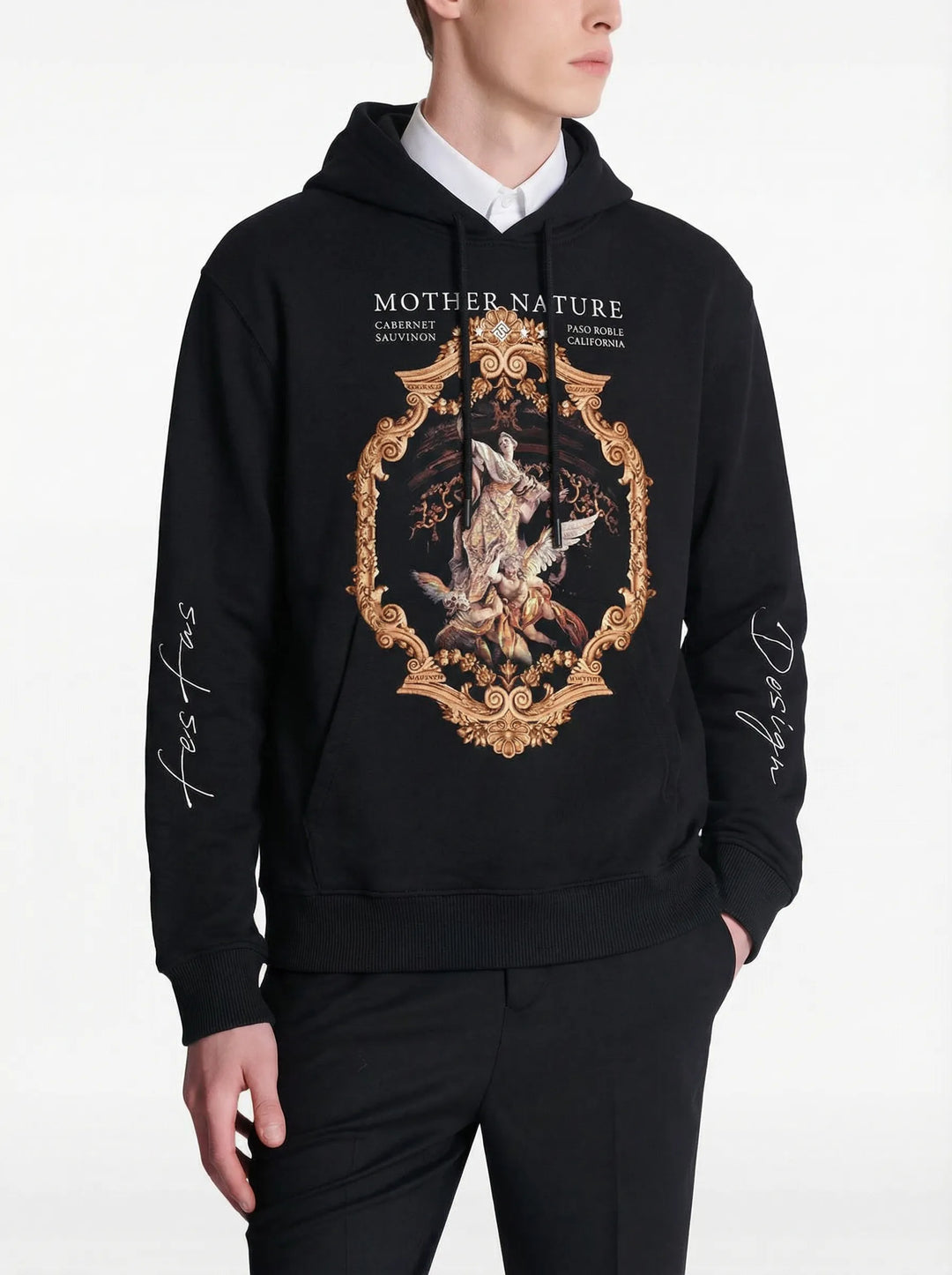 FesFas Mother Nature-print Hoodie | Black | Men