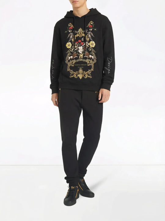 FesFas Glorious Deur-print Hoodie | Black | Men