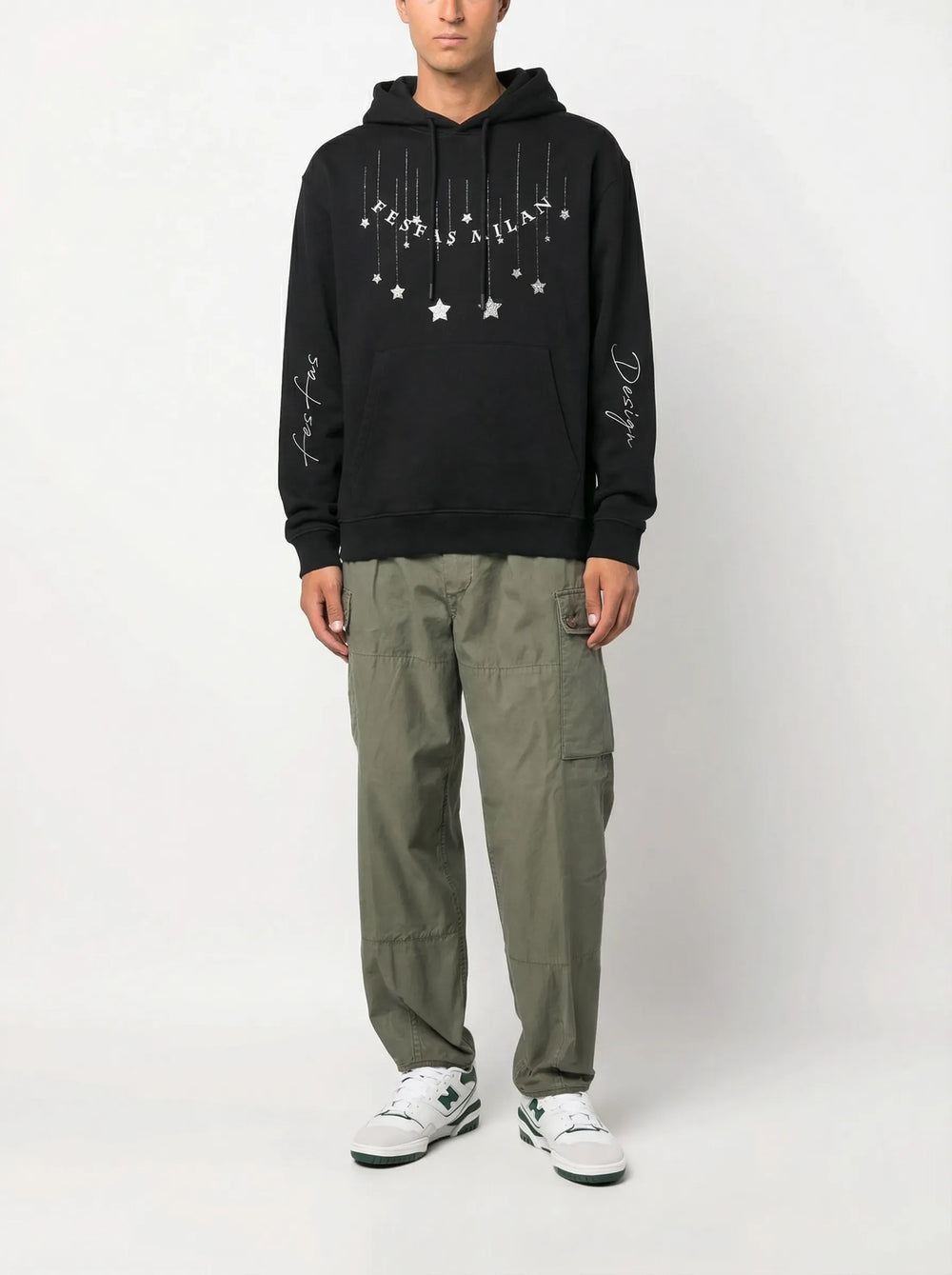 FesFas Sparkling Stars-print Hoodie | Black | Men