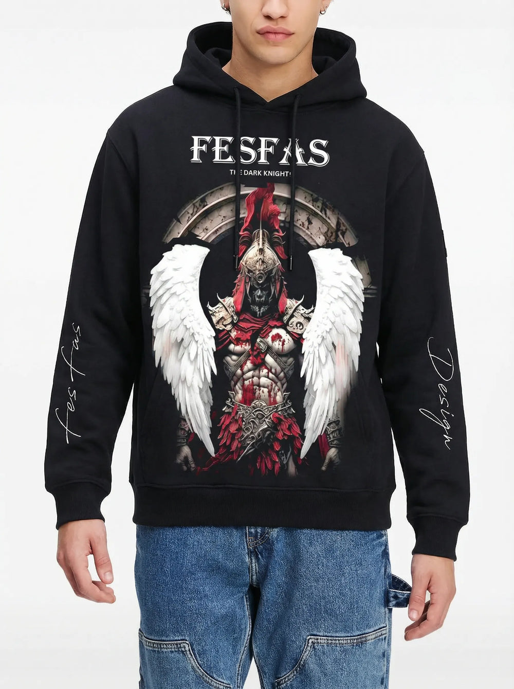 FesFas Warrior-print Hoodie | Black | Men