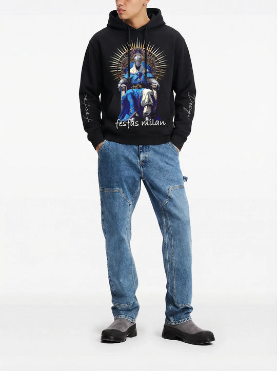 FesFas King-print Hoodie | Black | Men