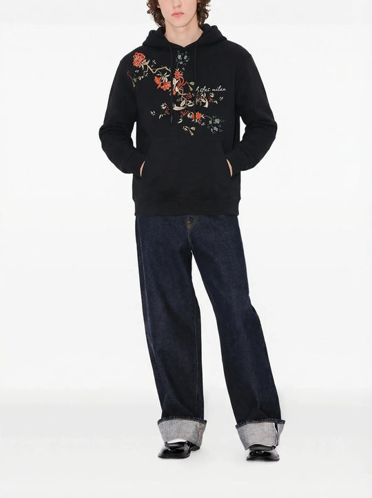 FesFas flower-print Hoodie | Black | Men