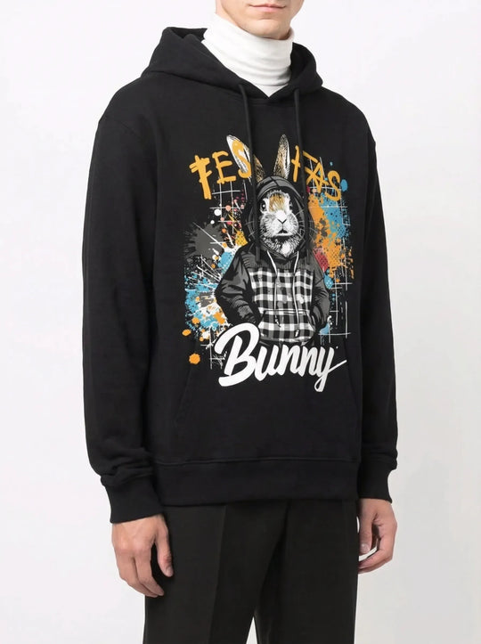 FesFas rabbit-print Hoodie | Black | Men