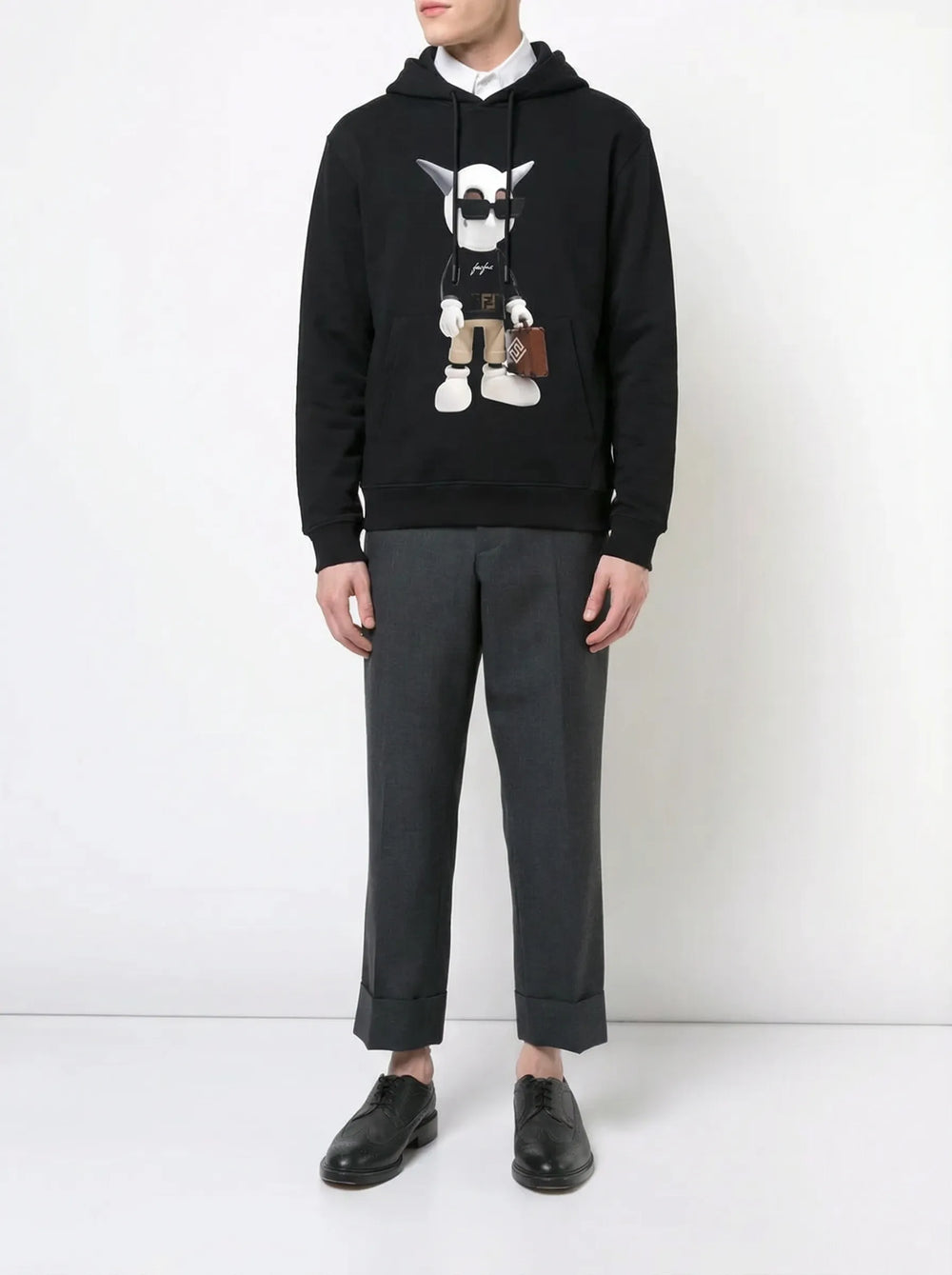 FesFas Working Bear-print Hoodie | Black | Men