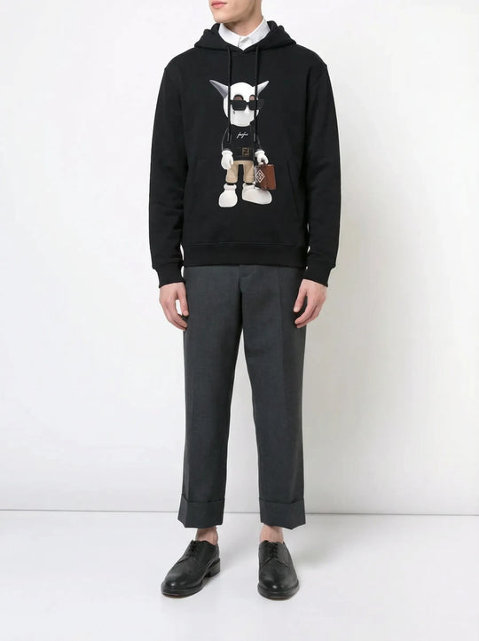 FesFas Working Bear-print Hoodie | Black | Men