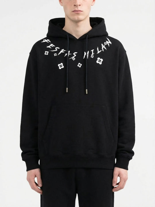 FesFas graphic-print Hoodie | Black | Men