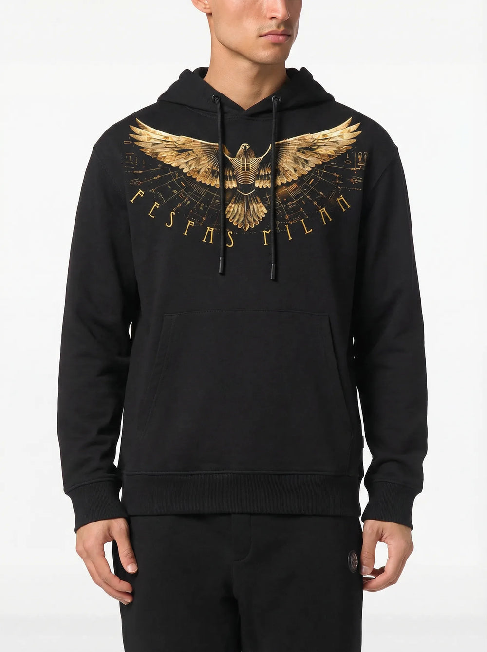 FesFas Eagle-print Hoodie | Black | Men