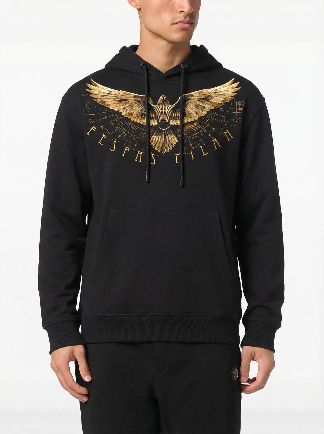 FesFas Eagle-print Hoodie | Black | Men