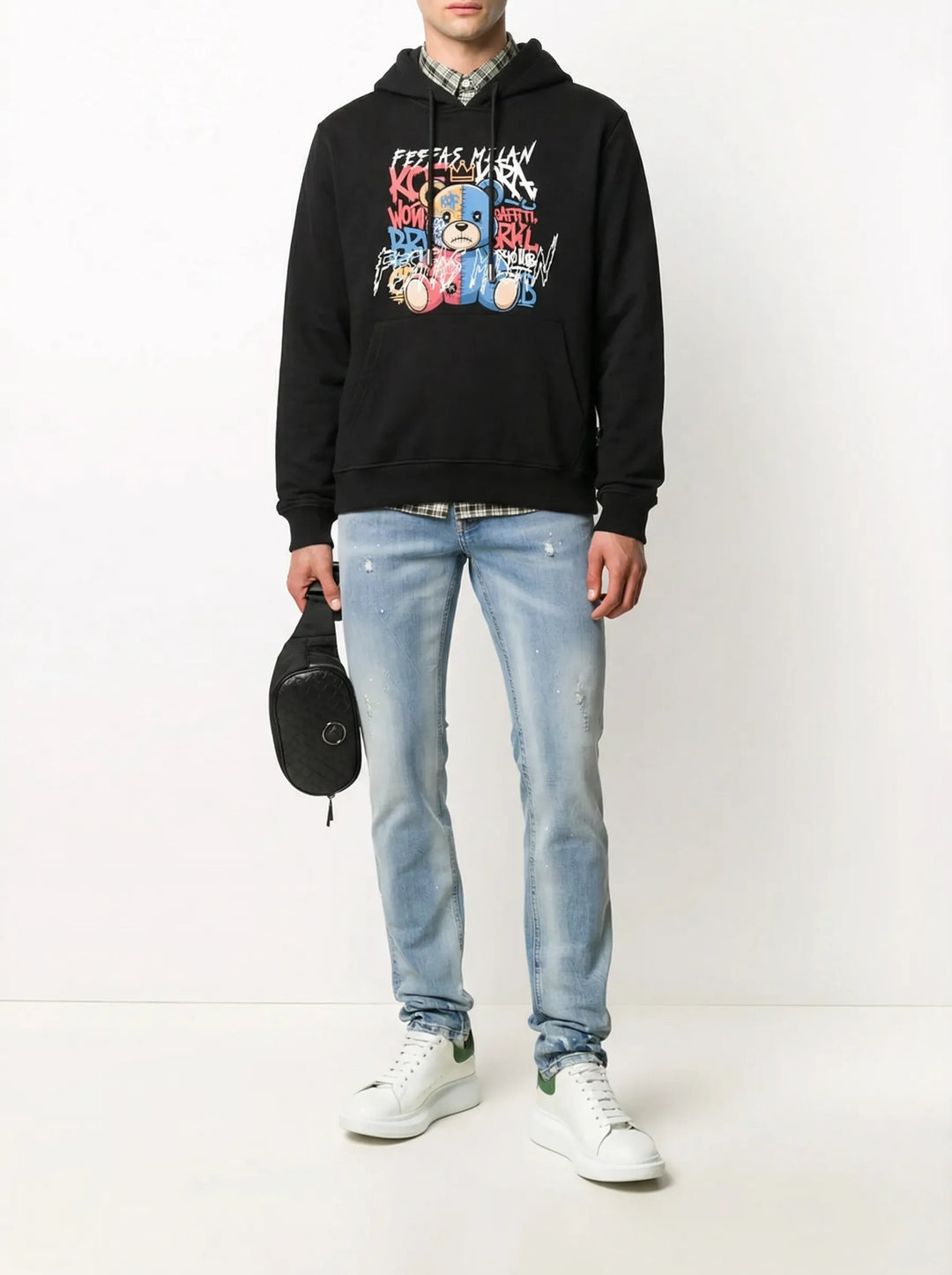 FesFas bear-print Hoodie | Black | Men