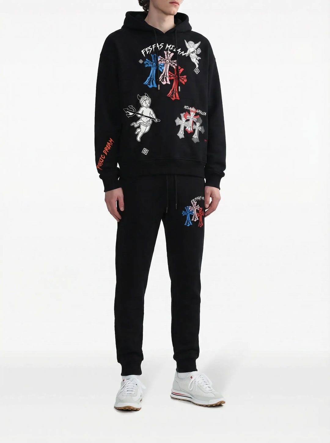 FesFas graphic-print Hoodie Set | Black | Men