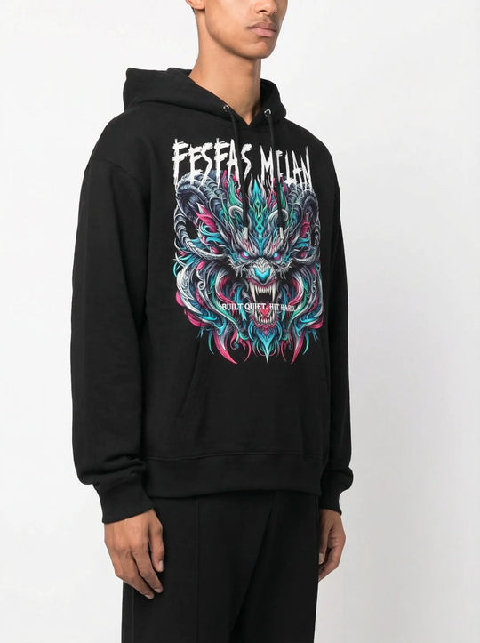 FesFas dragon-print Hoodie | Black | Men