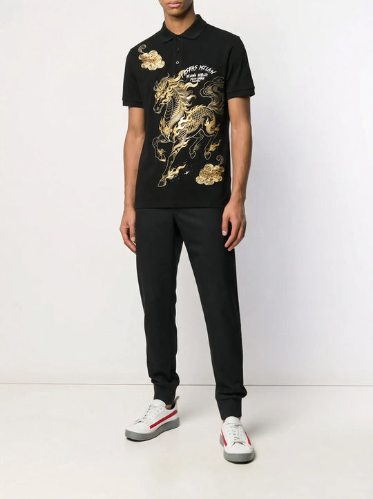 FesFas horse-print Polo Shirt | Men | Black