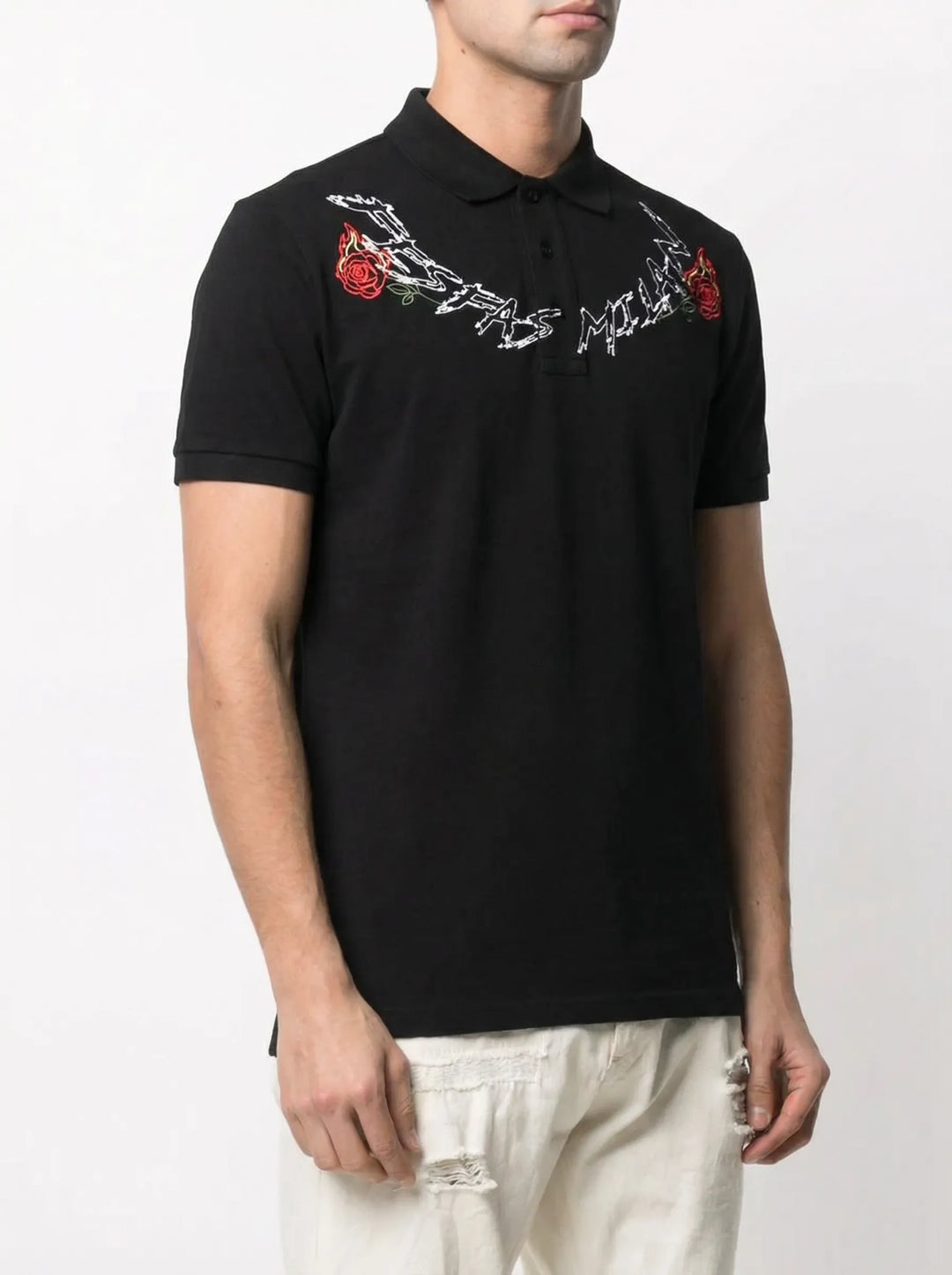 FesFas graphic-print Polo Shirt | Men | Black