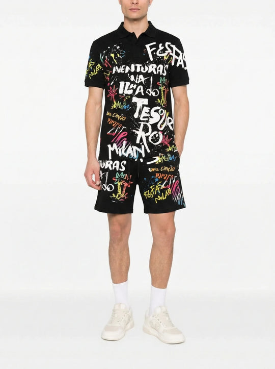 FesFas Hologram-print Polo Set | Men | Black