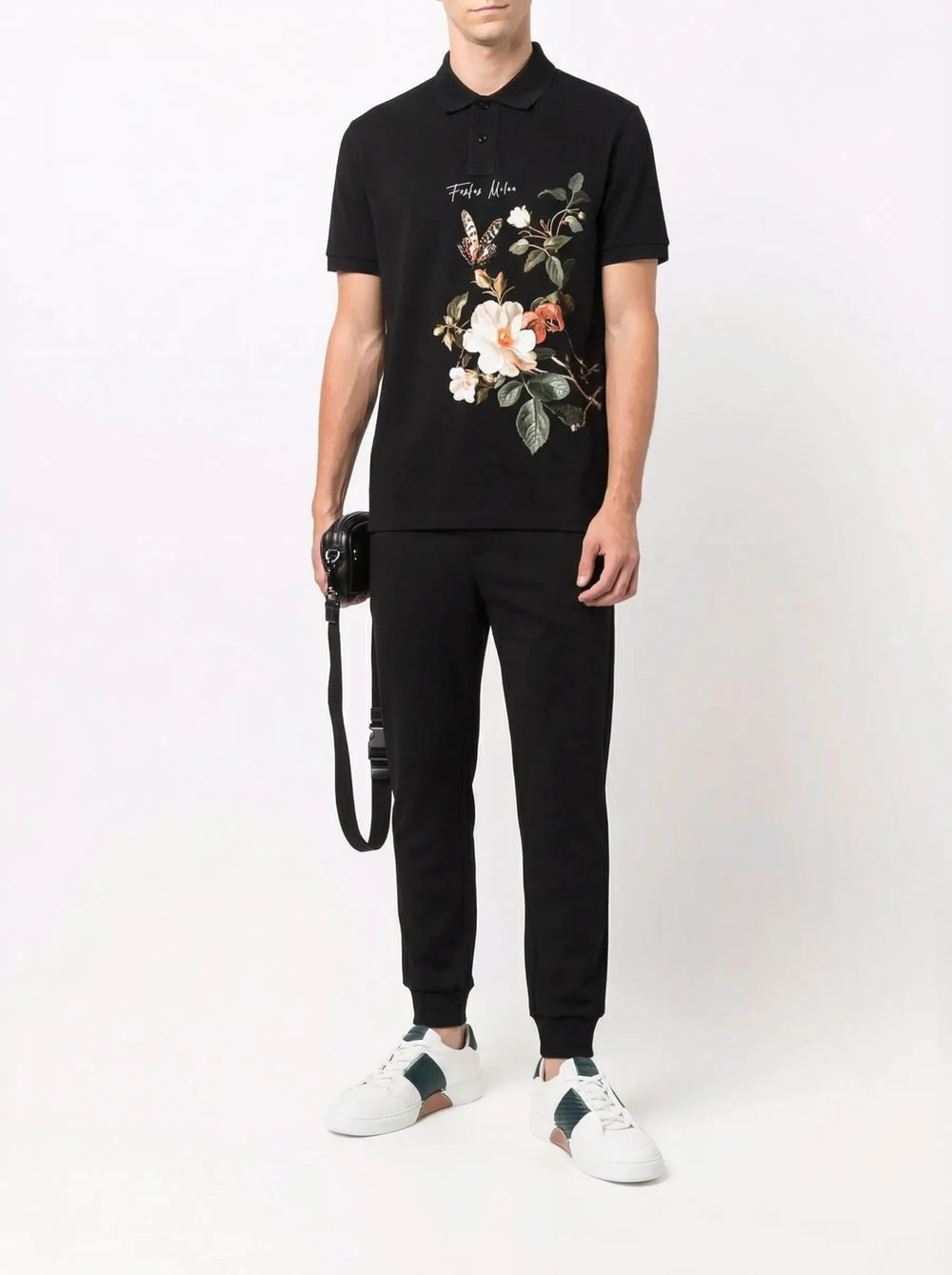 FesFas Floral-print Polo Shirt | Men | Black