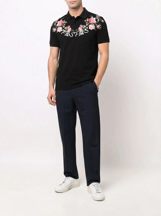 FesFas Floral-print Polo Shirt | Men | Black