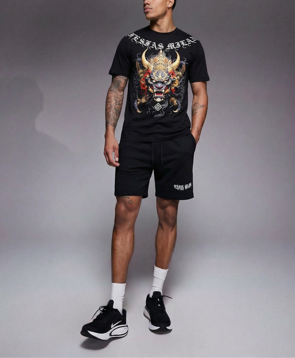 FesFas dragon-print T-shirt Set | Black | Men