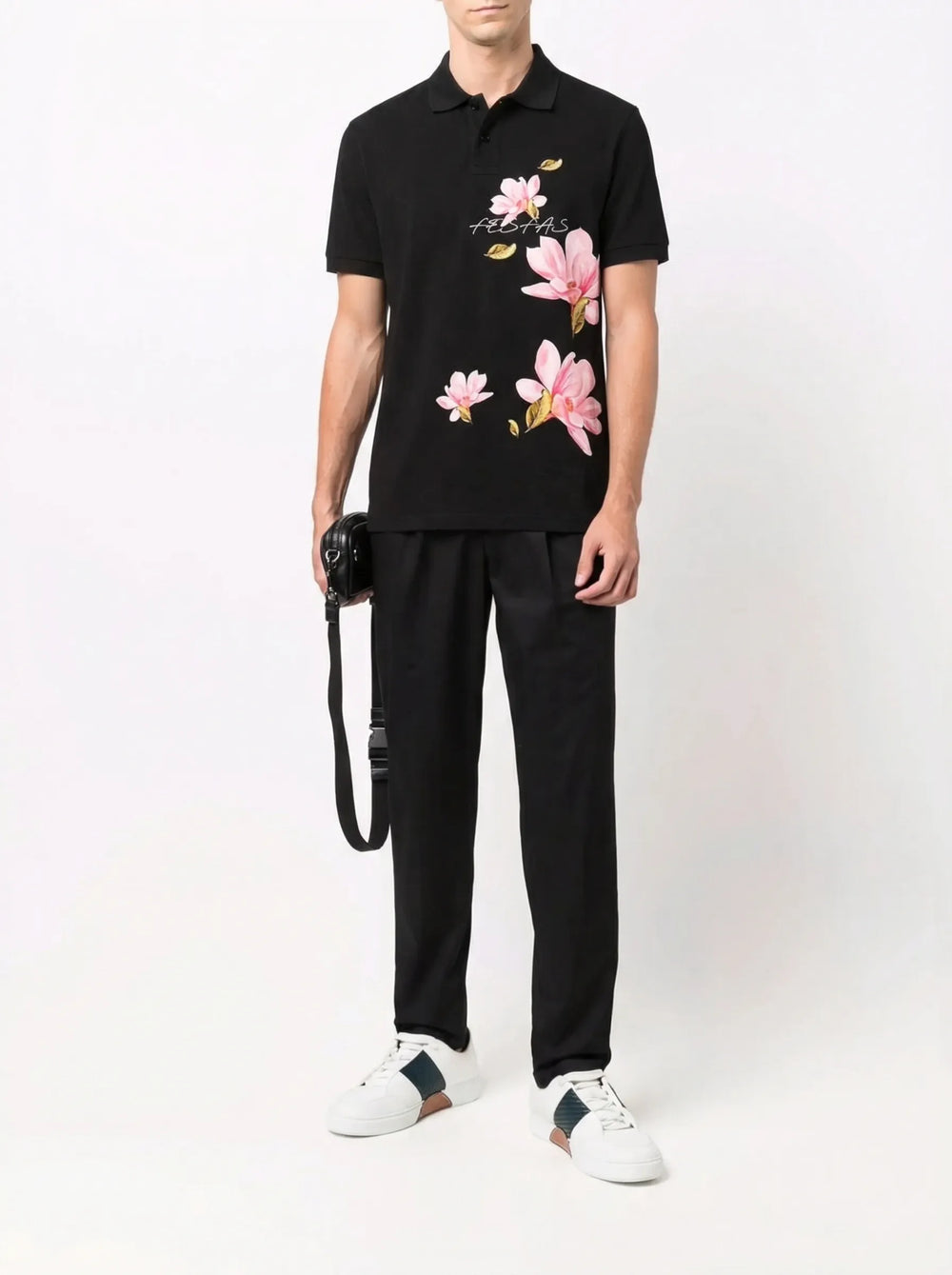 FesFas Floral-print Polo Shirt | Men | Black