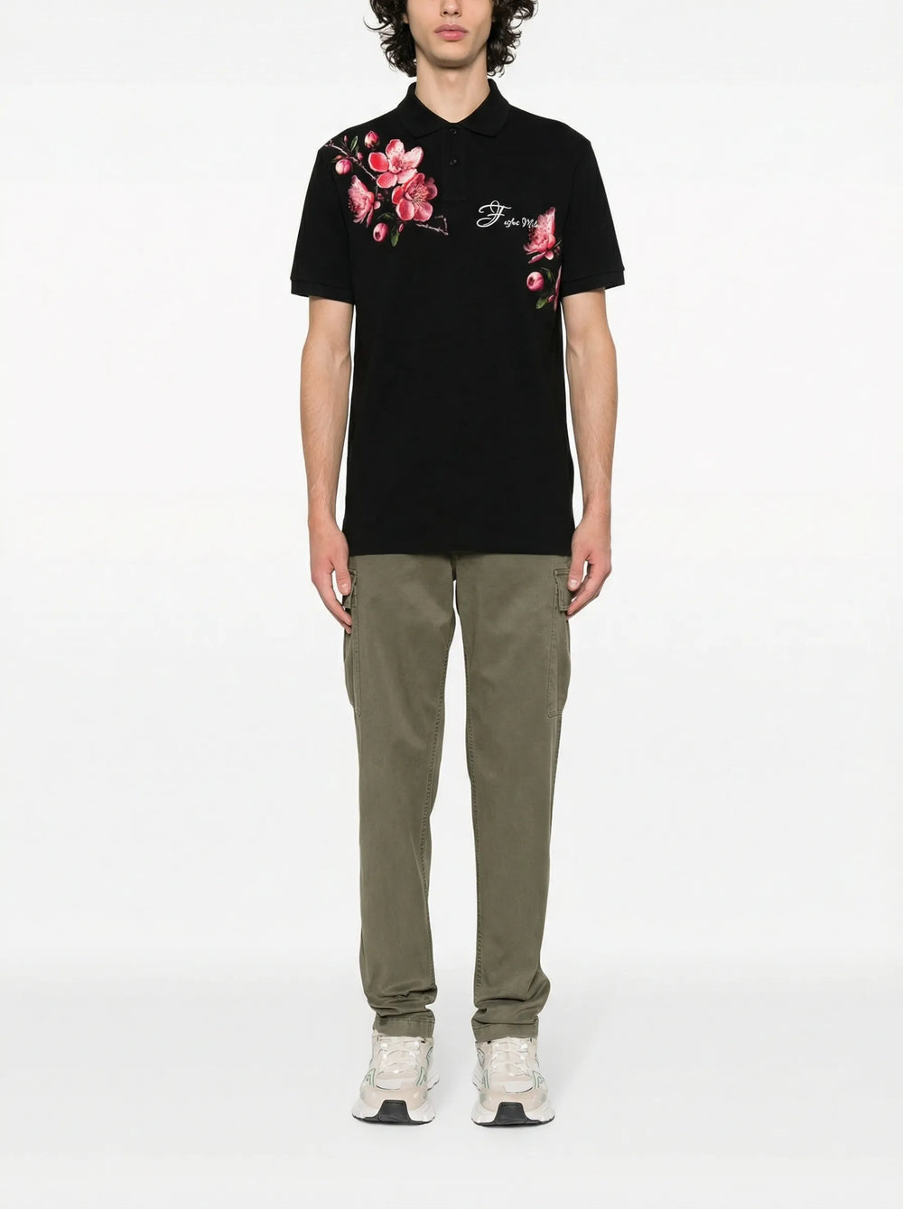 FesFas Floral-print Polo Shirt | Men | Black