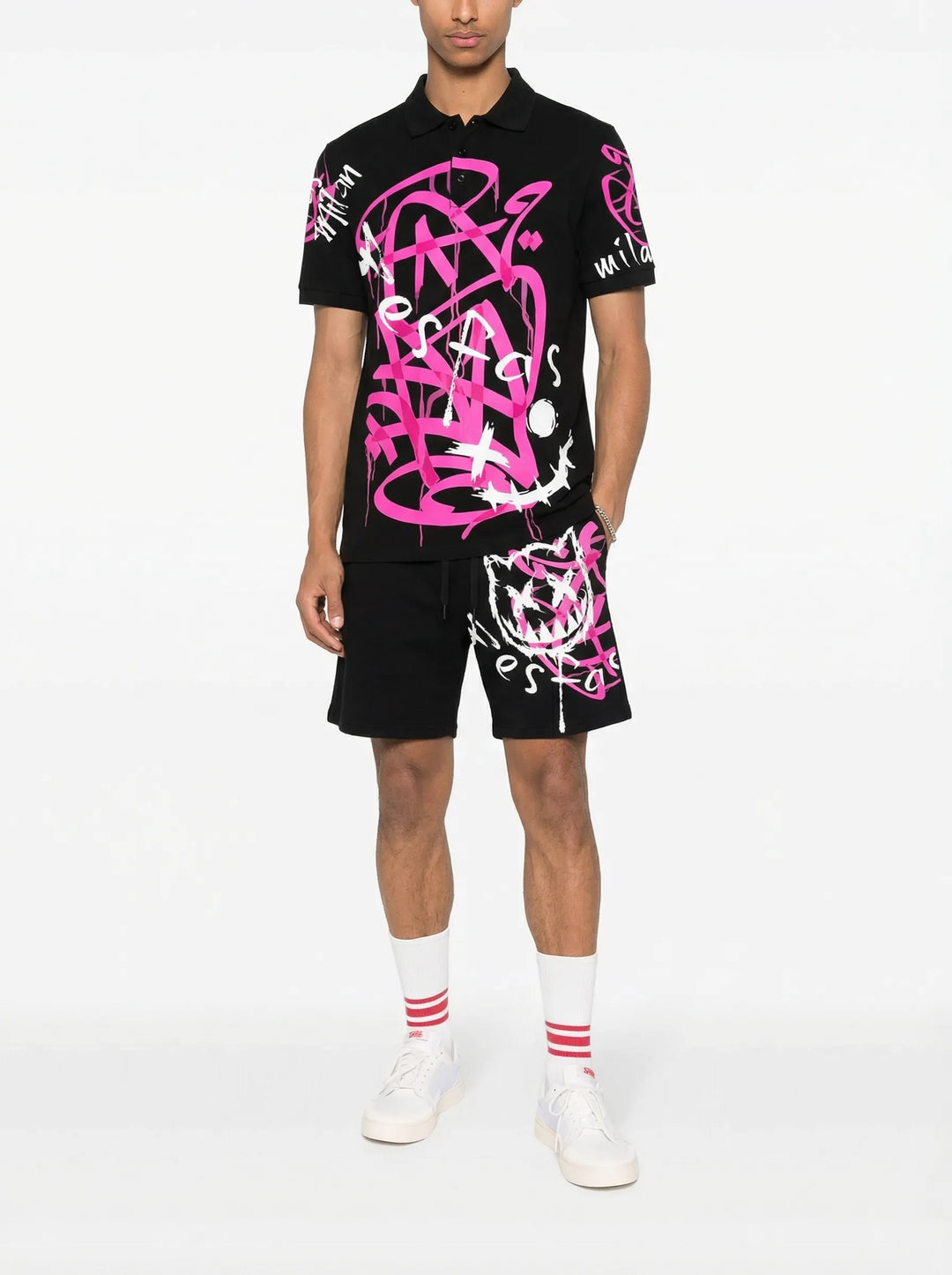 FesFas Hologram-print Polo Set | Men | Black