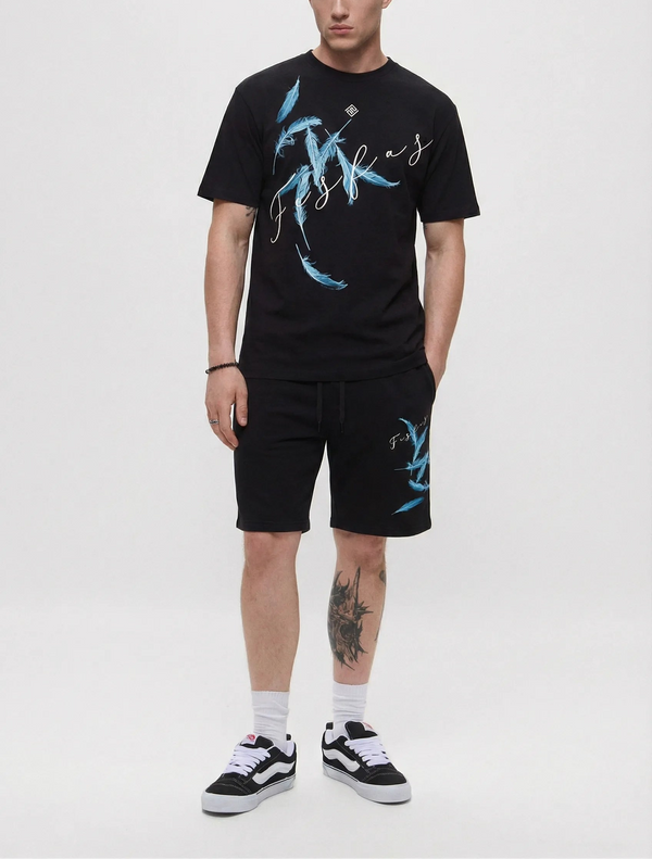 FesFas feathers-print T-shirt Set