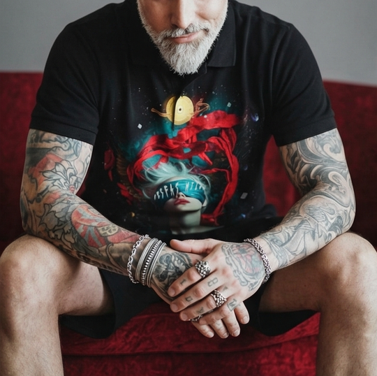 FesFas graphic-print Polo Set | Men | Black