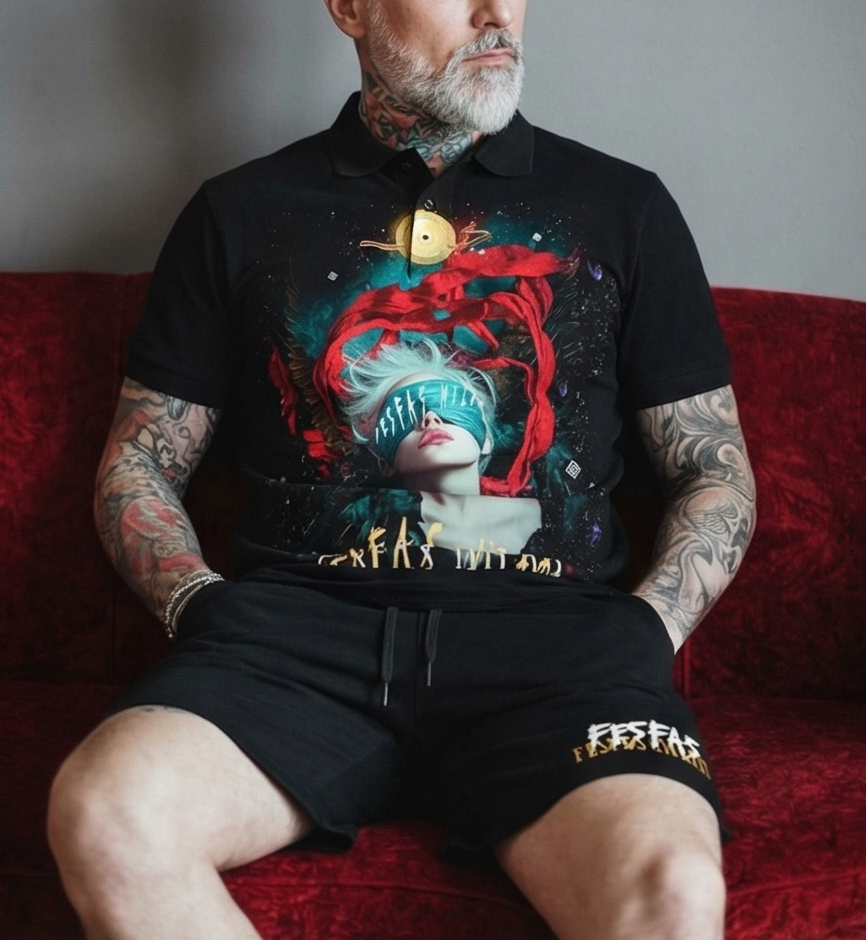 FesFas graphic-print Polo Set | Men | Black