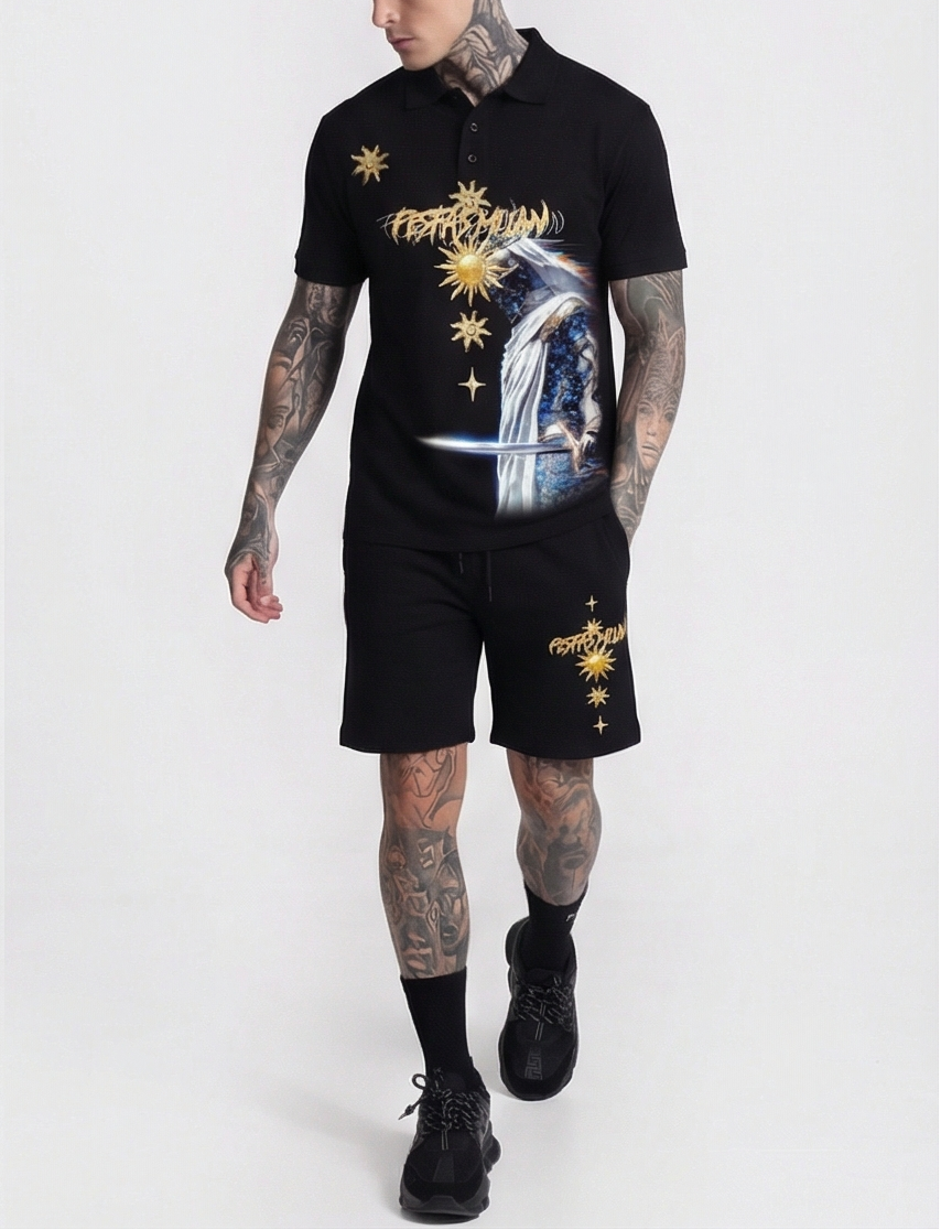FesFas knight-print Polo Set | Men | Black