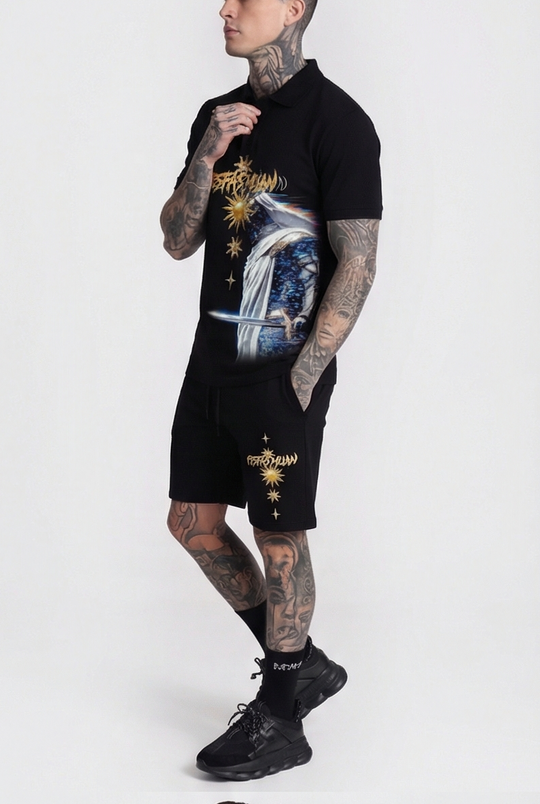 FesFas knight-print Polo Set | Men | Black
