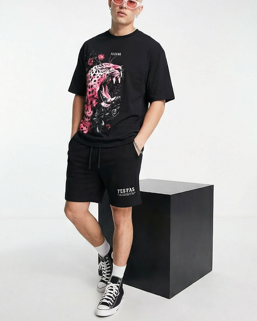 FesFas jaguar-print T-shirt | Black | Men