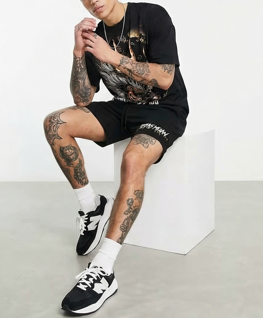 FesFas dragon-print T-shirt Set | Black | Men