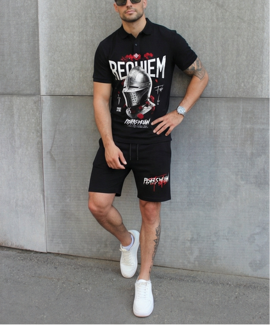 FesFas knight helmet-print Polo Set | Men | Black